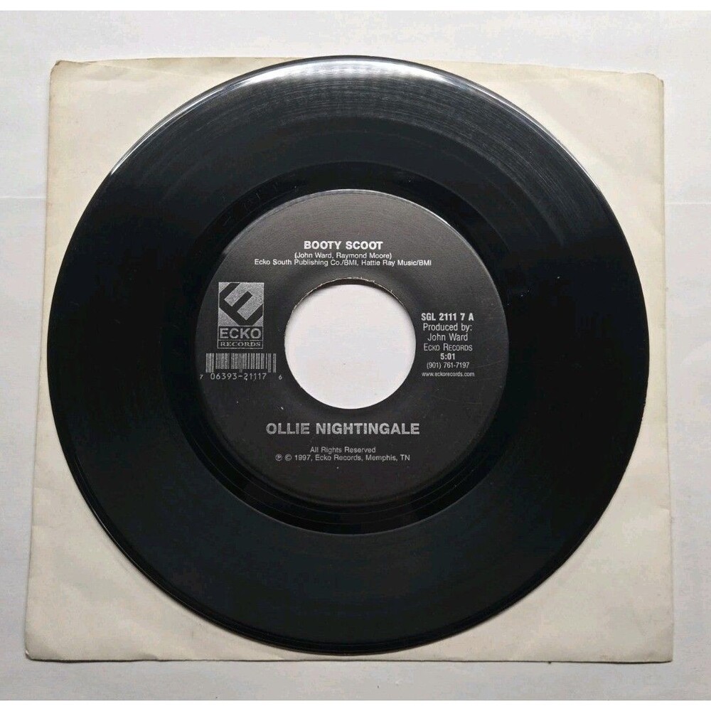 Ollie Nightingale Booty Scoot The Bull S**t Song 1997 Ecko 45 RPM Single Record